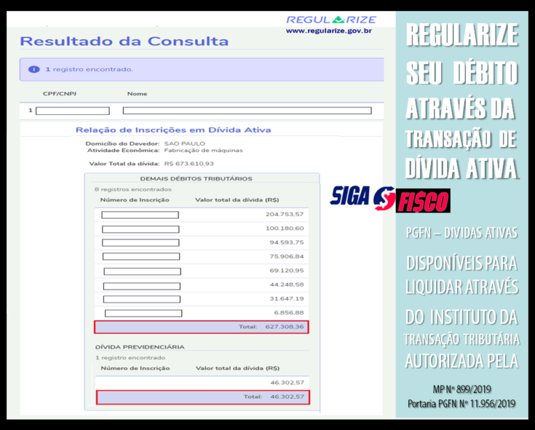 Contribuinte Pode Consultar No Portal Regularize Divida Ativa Da União